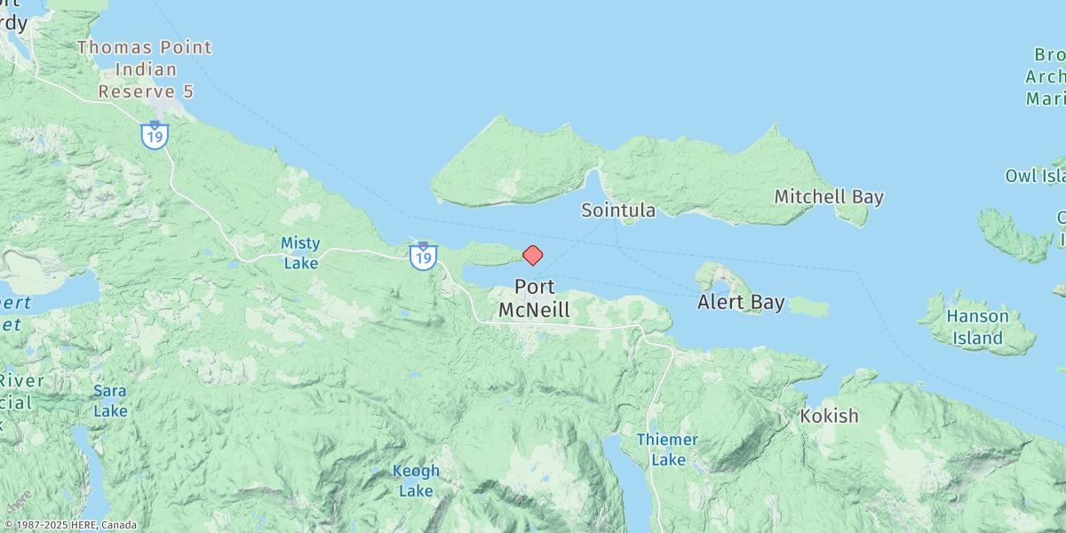 Map of Port Mcneill
