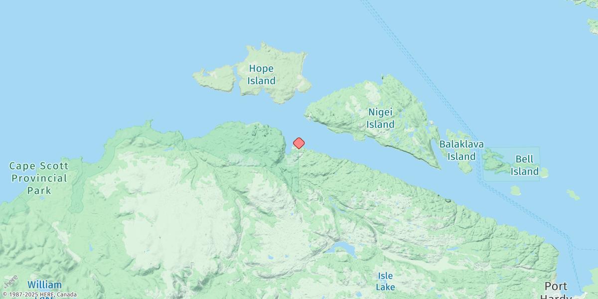 Map of Shushartie Bay
