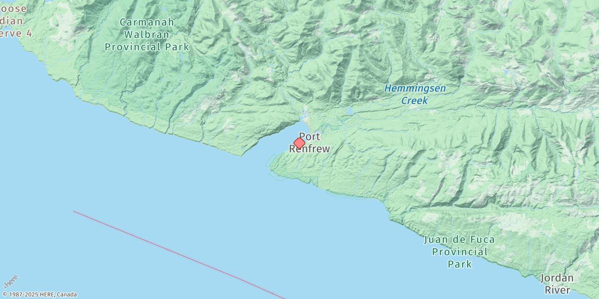 Map of Port San Juan (Port Renfrew)