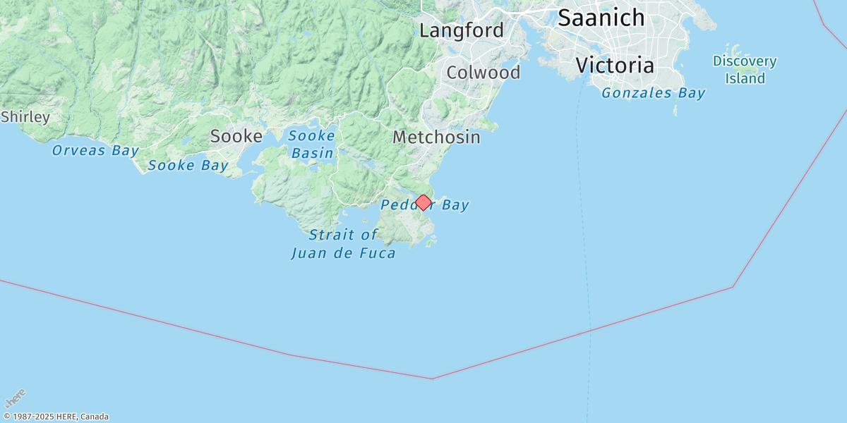 Map of Pedder Bay