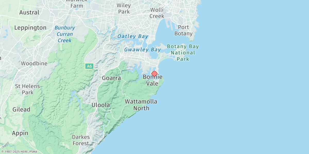 Map of Port Hacking