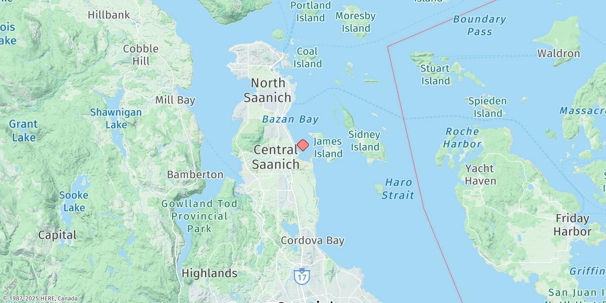 Map of Saanichton Bay