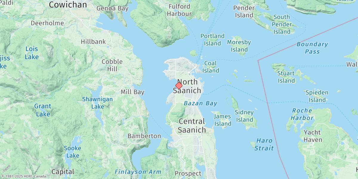 Map of Patricia Bay