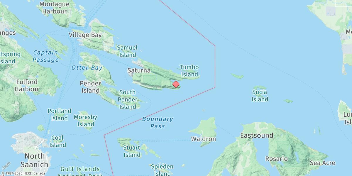 Map of Narvaez Bay