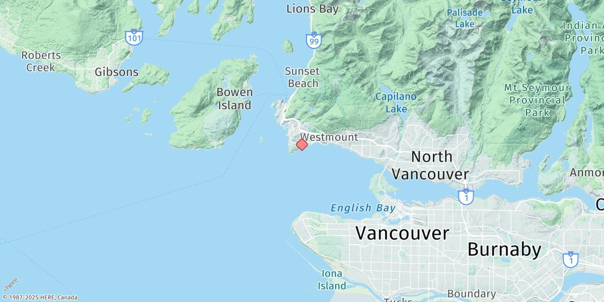Map of Point Atkinson