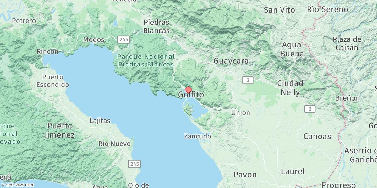 Map of Golfito