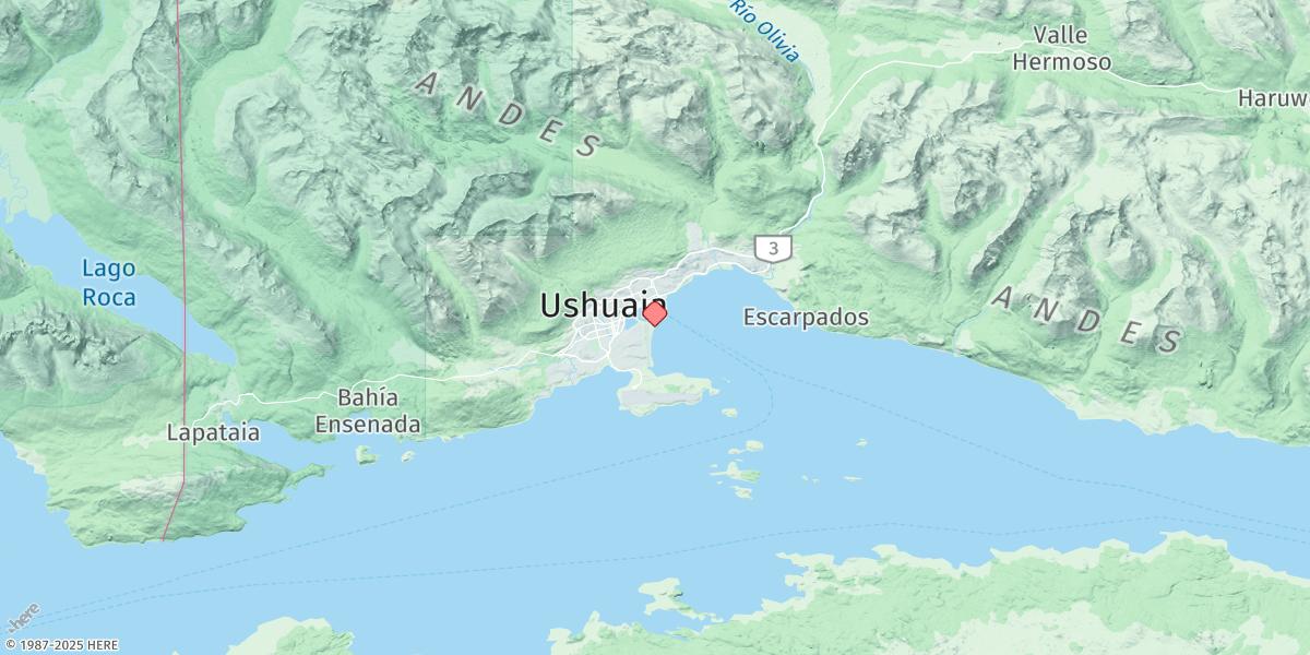 Map of Bahia Ushuaia