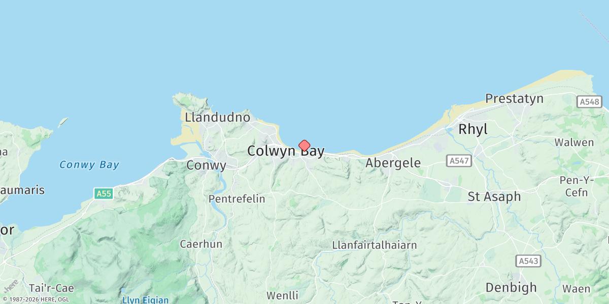 Map of Old Colwyn
