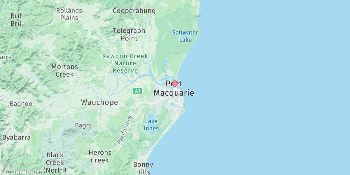 Map of Port Macquarie