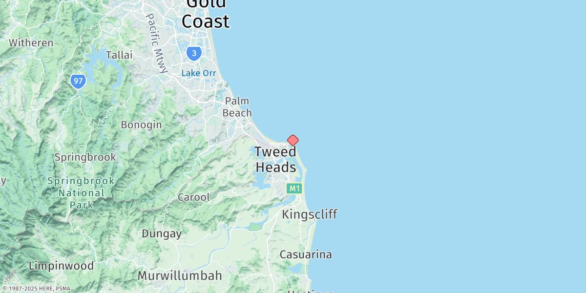 Map of Tweed River