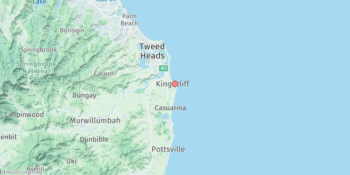 Map of Kingscliff