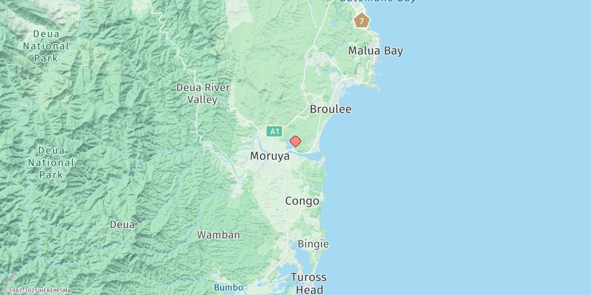 Map of Moruya