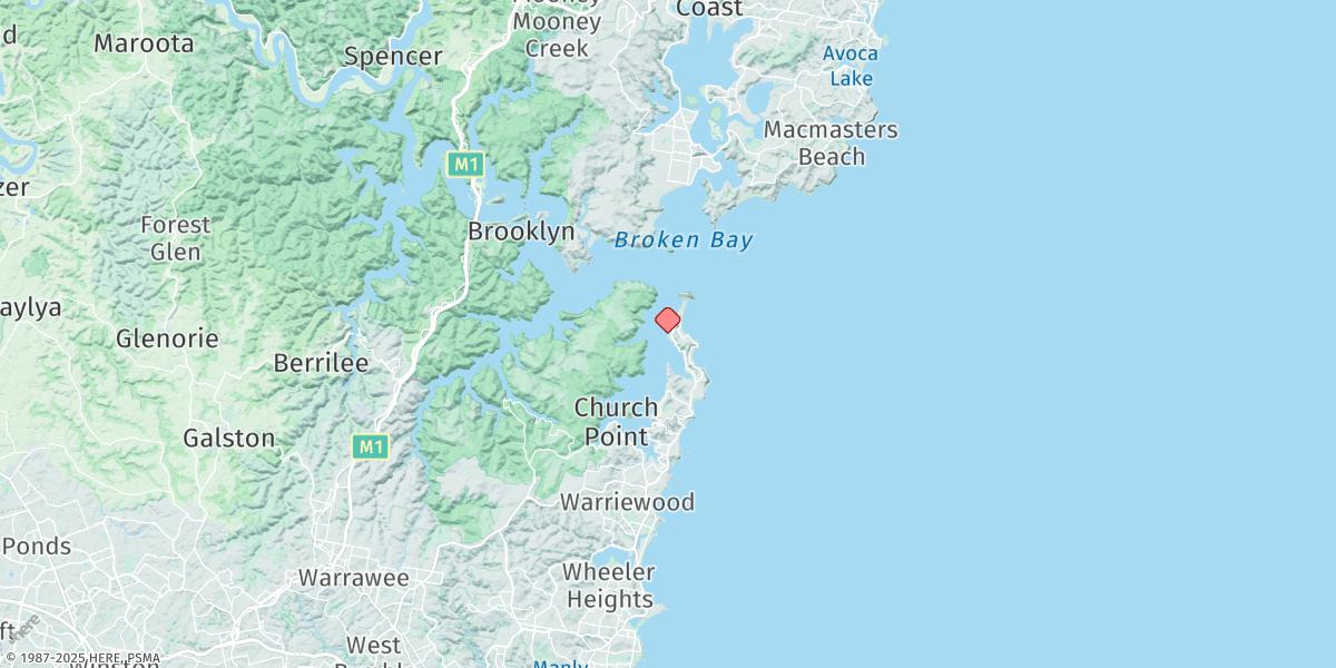 Map of Sand Point (Pittwater)