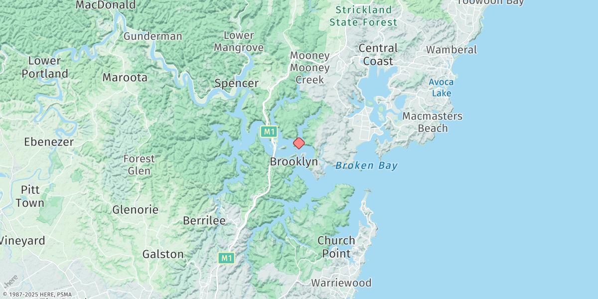 Map of Dangar Island