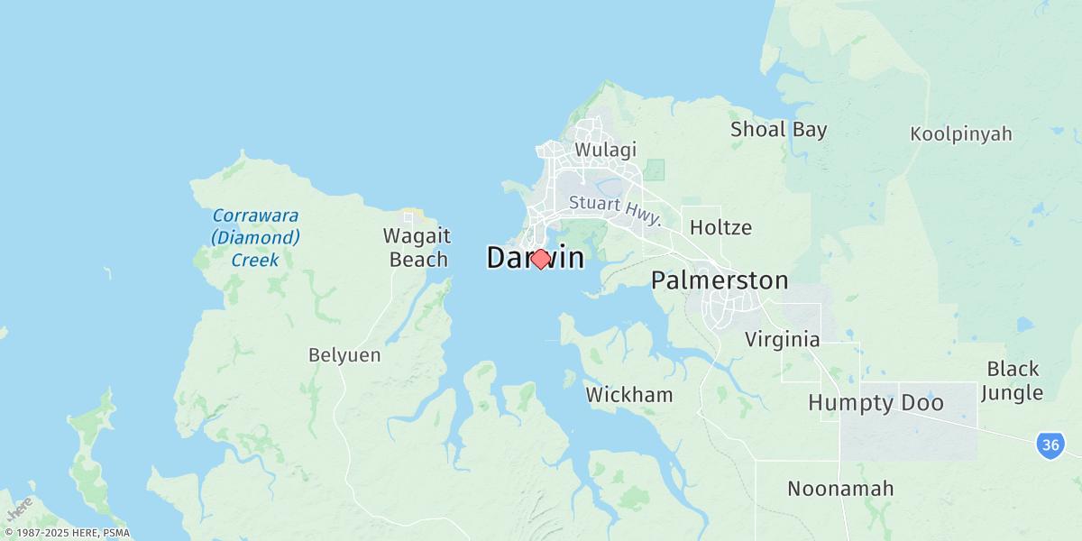 Map of Darwin
