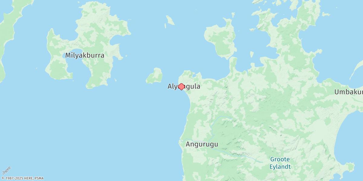 Map of Milner Bay (Groote Eylandt)
