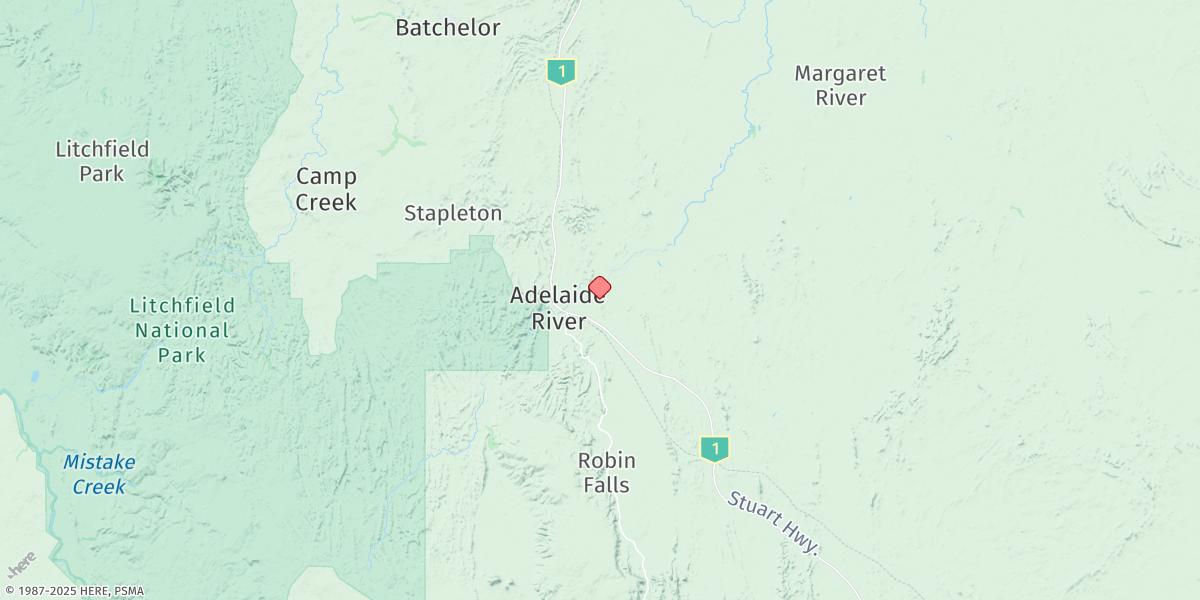 Map of Adelaide River