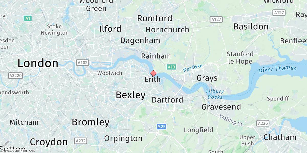 Map of Erith