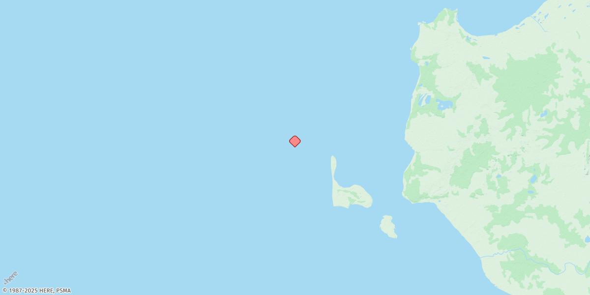 Map of Peron Island North
