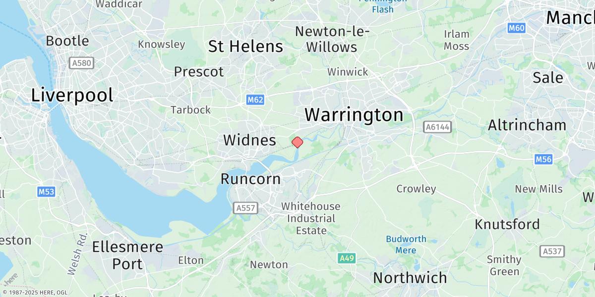 Map of Fiddlers Ferry