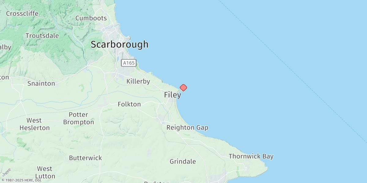 Map of Filey Bay