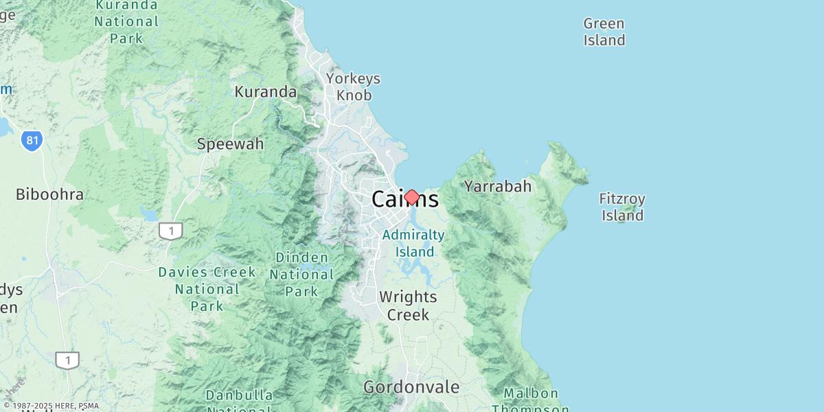 Map of Cairns