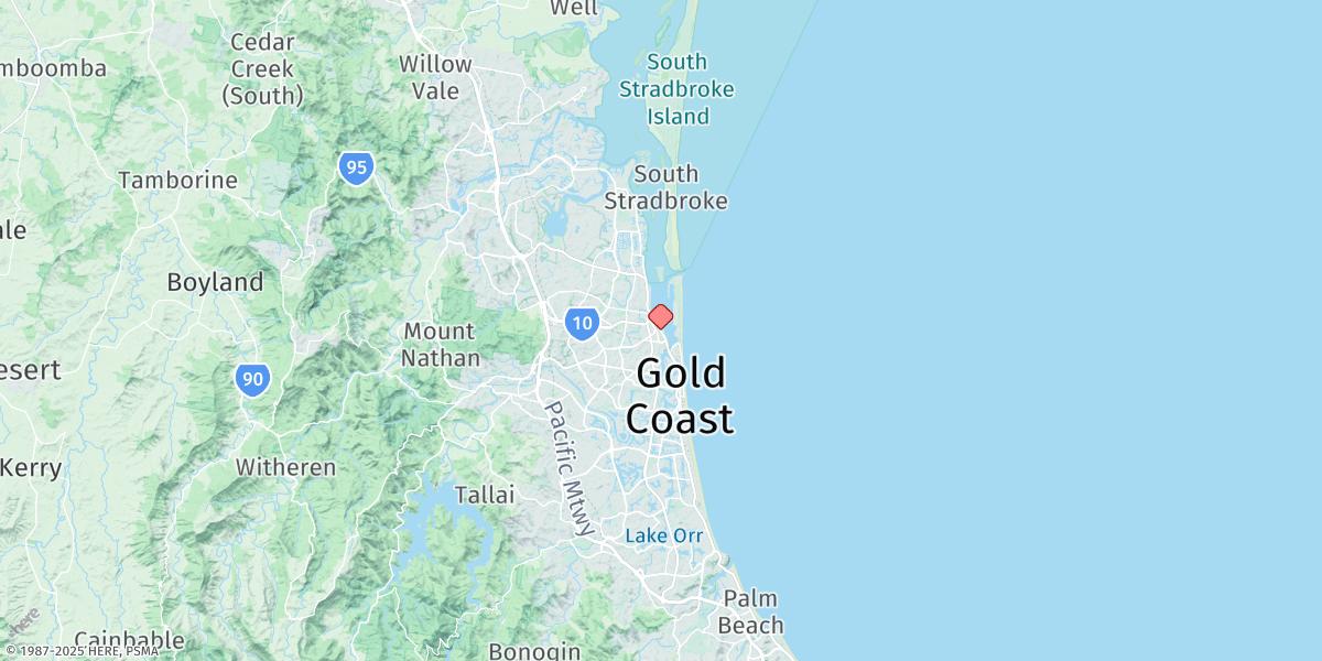 Map of Gold Coast Operations Base