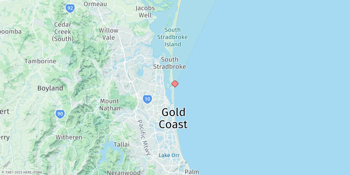 Map of Gold Coast Sand Bypass Jetty