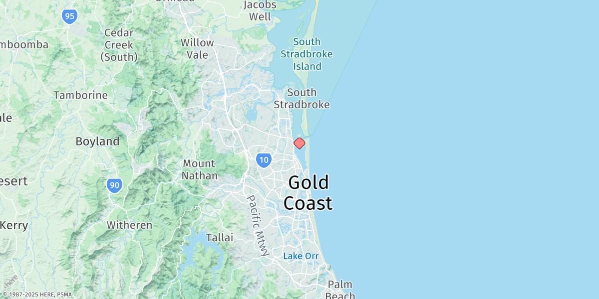 Map of Gold Coast Seaway