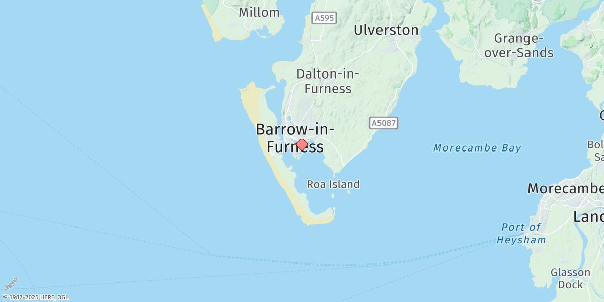 Map of Barrow (Ramsden Dock)