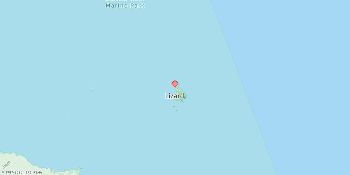 Map of Lizard Island (QLD)