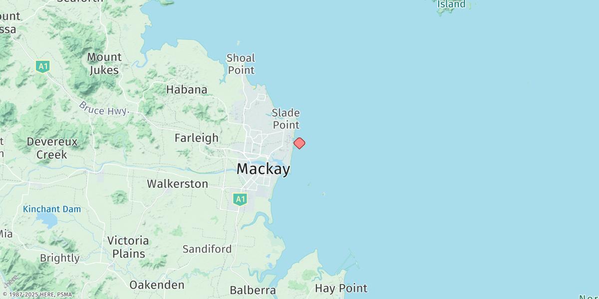 Map of Mackay Outer Harbour