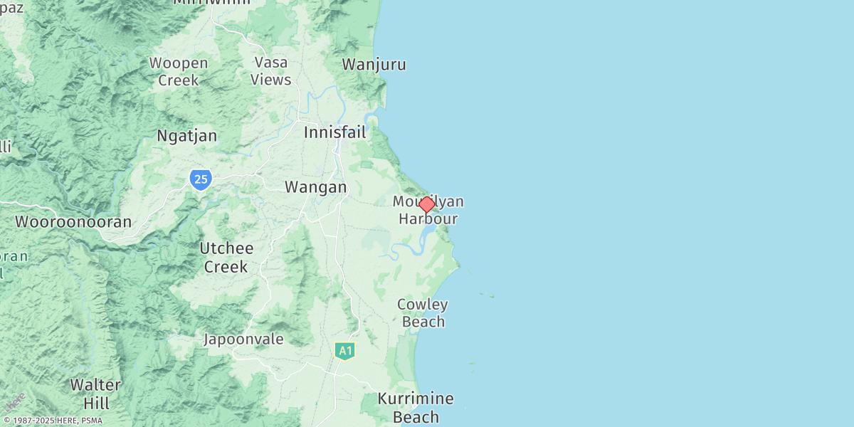 Map of Mourilyan Harbour