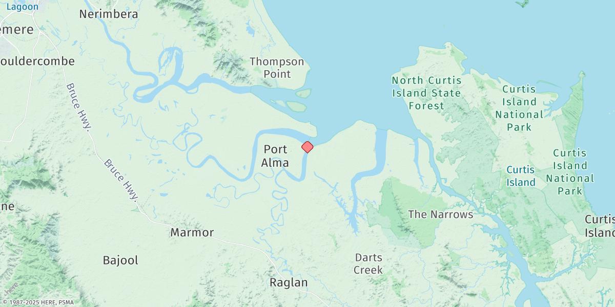 Map of Port Alma