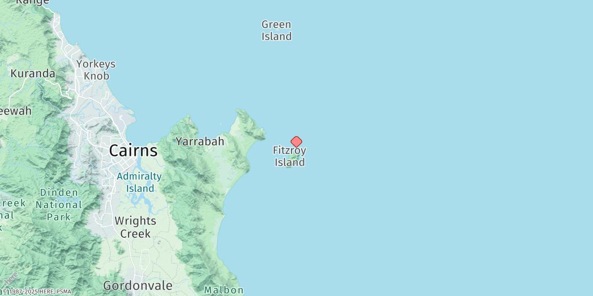 Map of Fitzroy Island