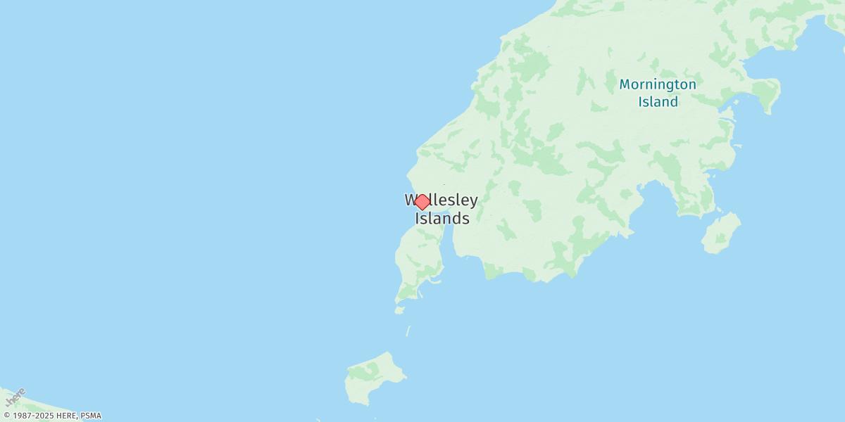 Map of Mornington Island