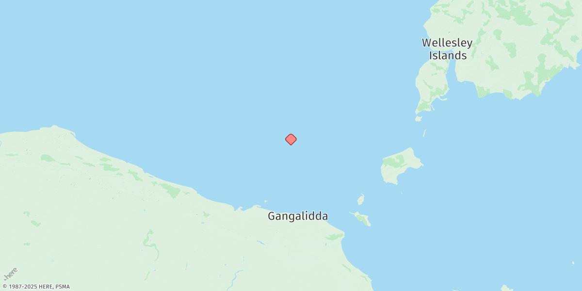 Map of West Wellesley Islands