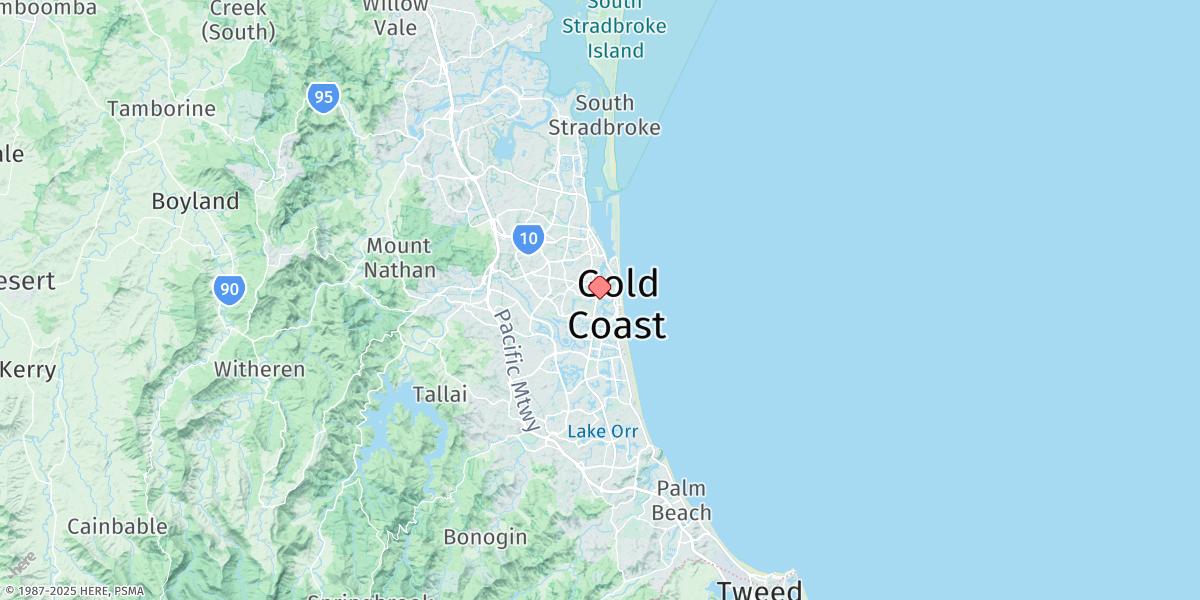 Map of Nerang River (Bundall)