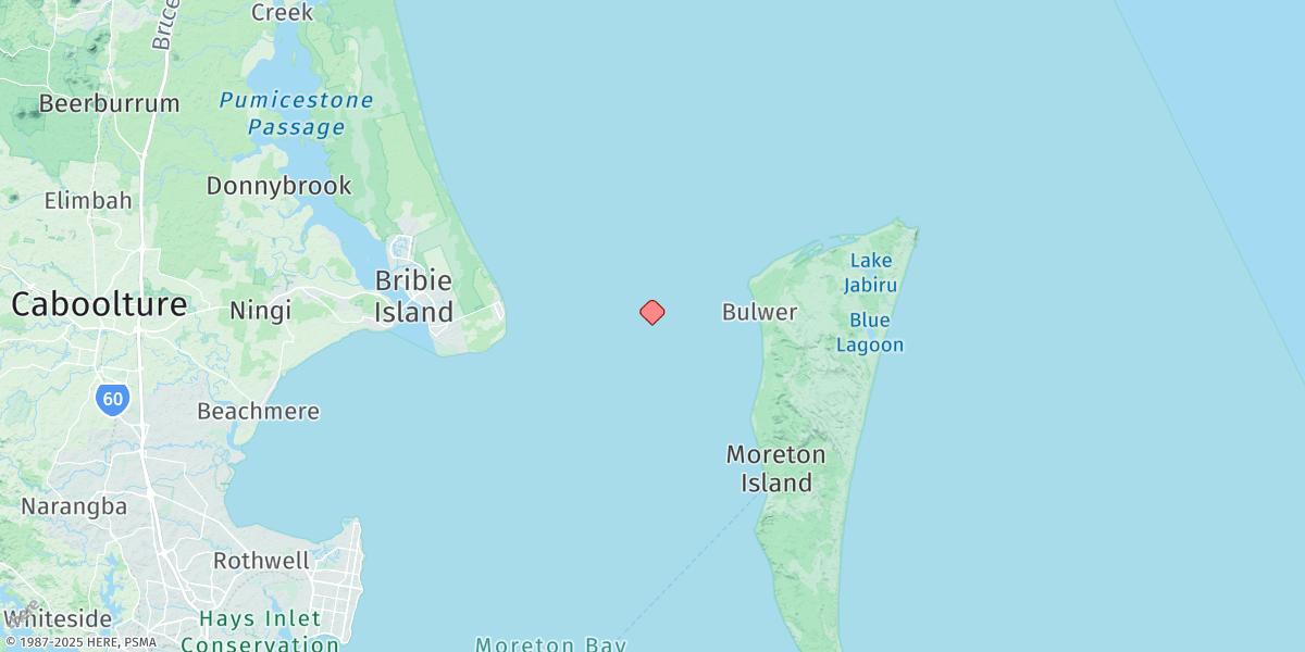 Map of Beacon M2, Moreton Bay