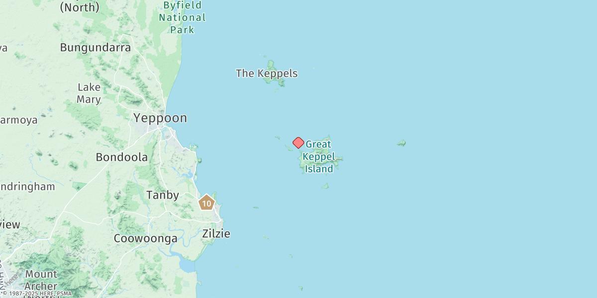 Map of Middle Island (Keppel Isles)
