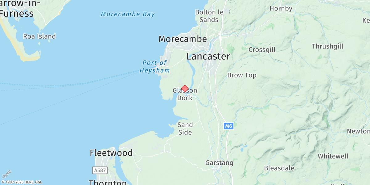 Map of Glasson Dock