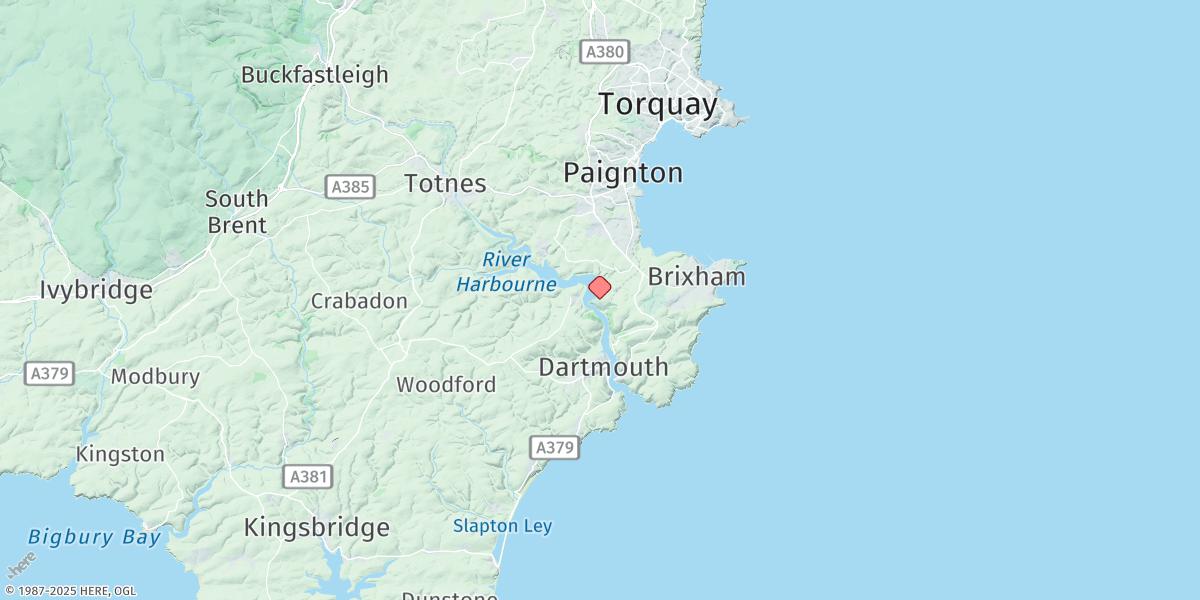 Map of Greenway Quay