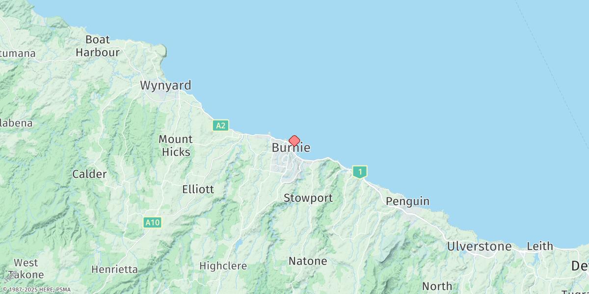 Map of Burnie