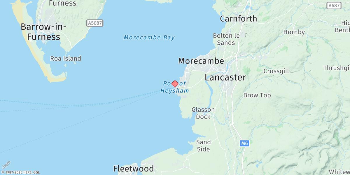 Map of Heysham