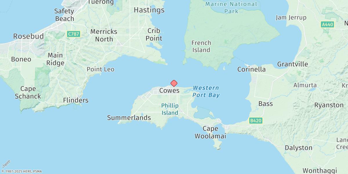 Map of Cowes Jetty