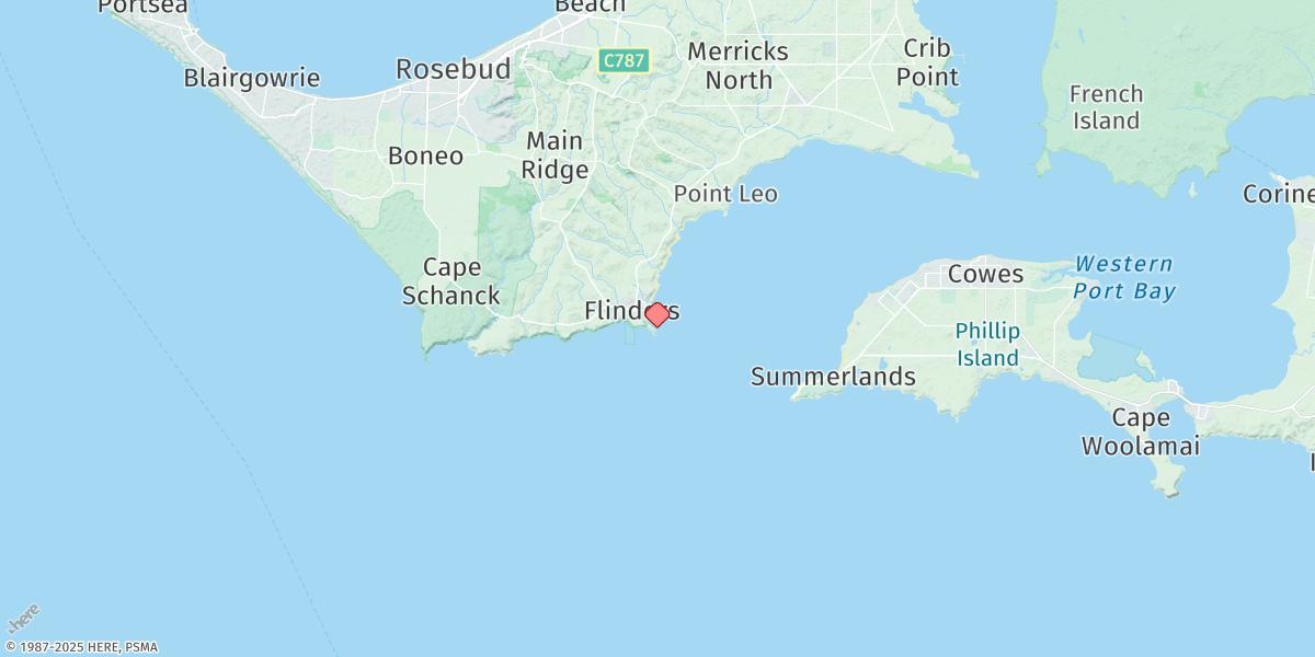 Map of Flinders Jetty