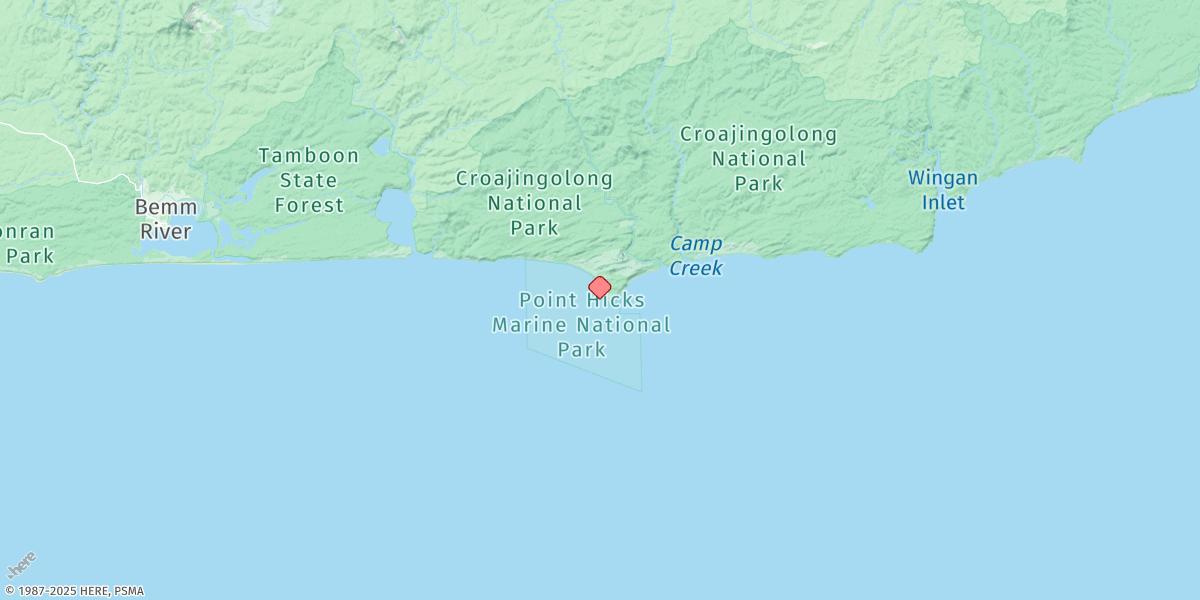 Map of Point Hicks
