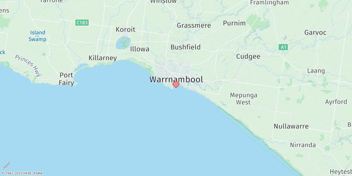 Map of Warrnambool