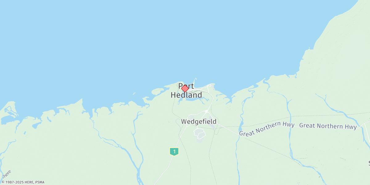 Map of Port Hedland