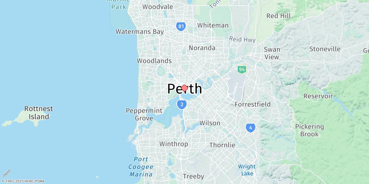 Map of Perth (Barrack Street Jetty)